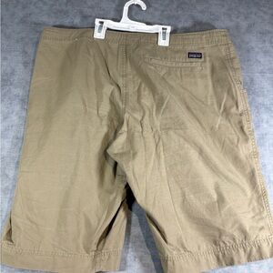 Patagonia Mens 36 Organic Cotton Khaki Shorts Drawstring Casual Outdoor Hiking